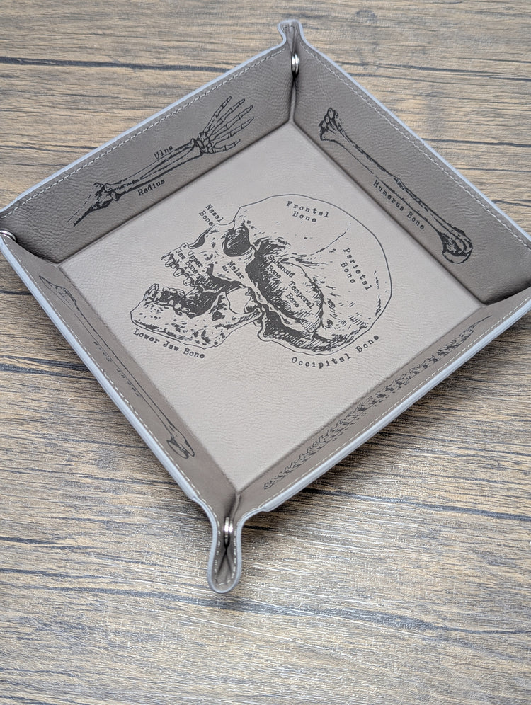 Leatherette Dice Tray with Engraved Design