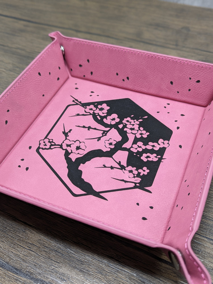 Leatherette Dice Tray with Engraved Design