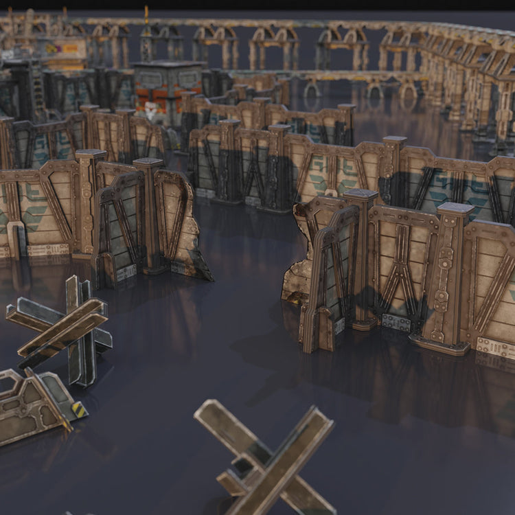 Perimeter Defenses Cardboard Terrain