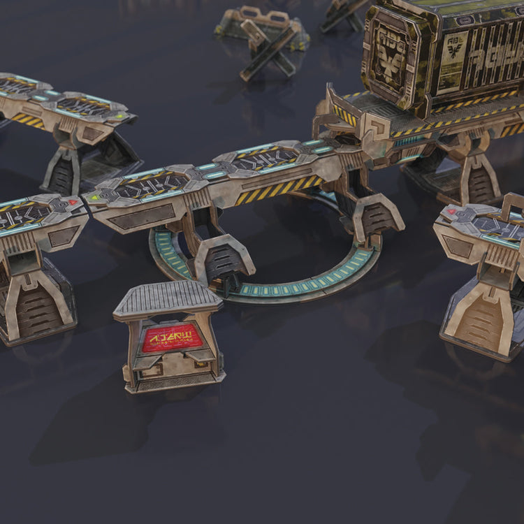 MagLev Rail Cardboard Terrain