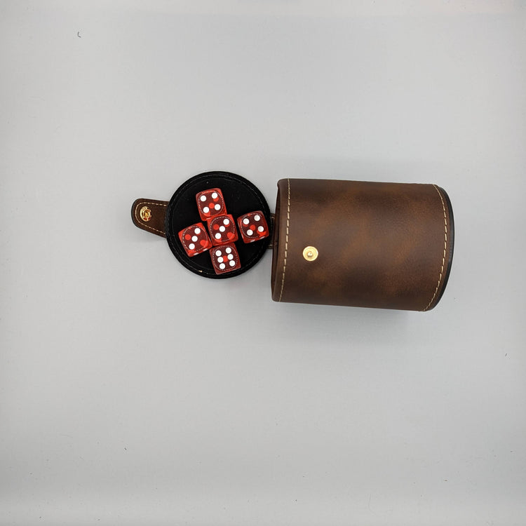 Dice cups, with dice storage compartment on bottom
