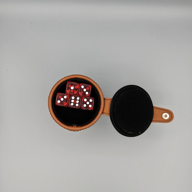 Dice cups, with dice storage compartment on bottom