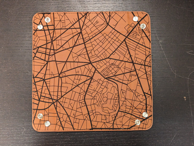 Dice: Leatherette Dice Tray 6"x6"
