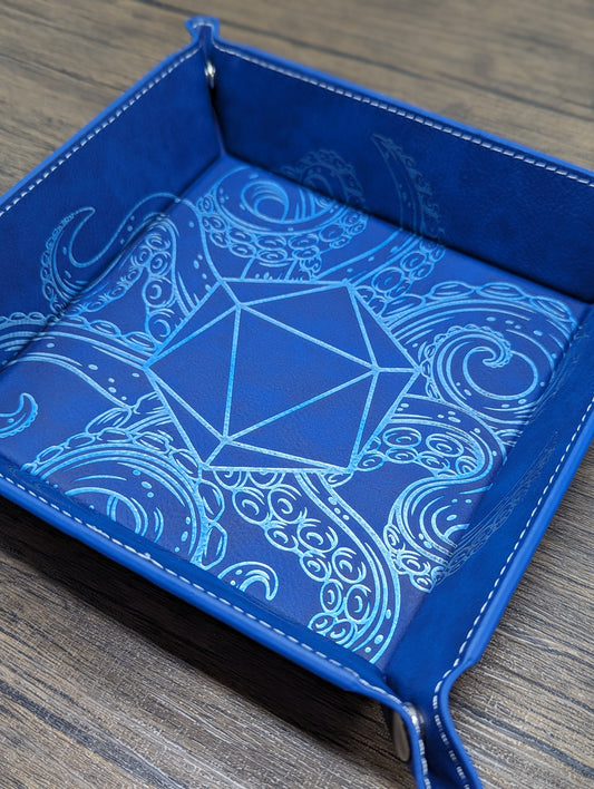 Leatherette Dice Tray with Engraved Design