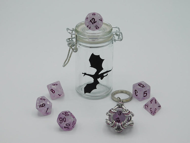 Dice: Jar w/ Keychain Cage