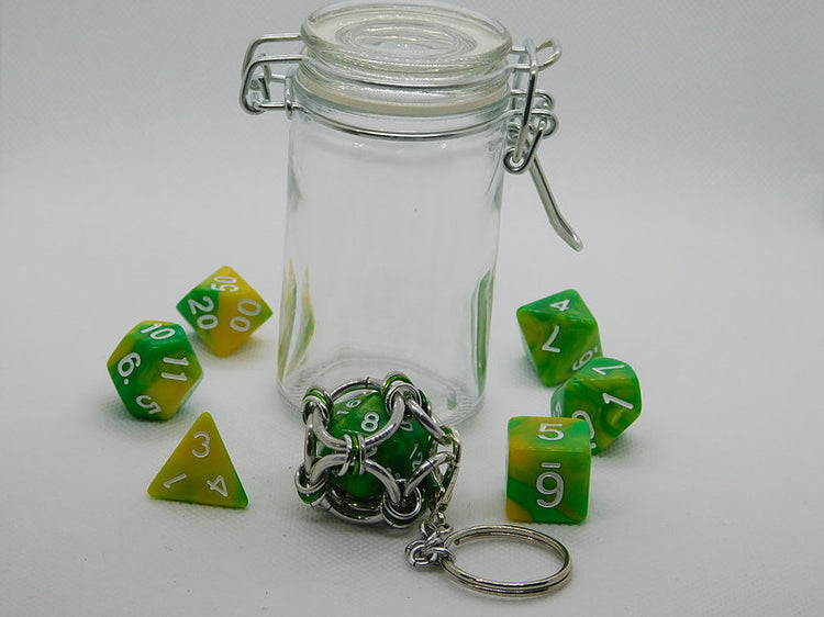 Dice: Jar w/ Keychain Cage